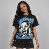 Black University Blue 5s DopeSkill Oversize Print T-Shirt Wins Dept Graphic