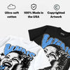 Black University Blue 5s DopeSkill Oversize Print T-Shirt Wins Dept Graphic