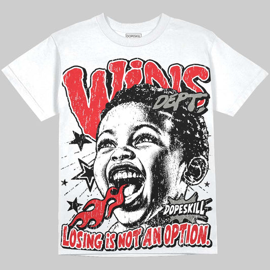 Jordan 4 Bred DopeSkill Oversize Print T-Shirt Wins Dept Graphic Streetwear - White 