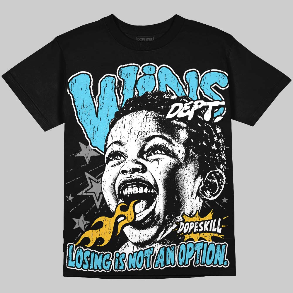 Jordan 11 Gamma Blue DopeSkill Oversize Print T-Shirt Wins Dept Graphic Streetwear - Black