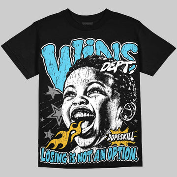 Jordan 11 Gamma Blue DopeSkill Oversize Print T-Shirt Wins Dept Graphic Streetwear - Black