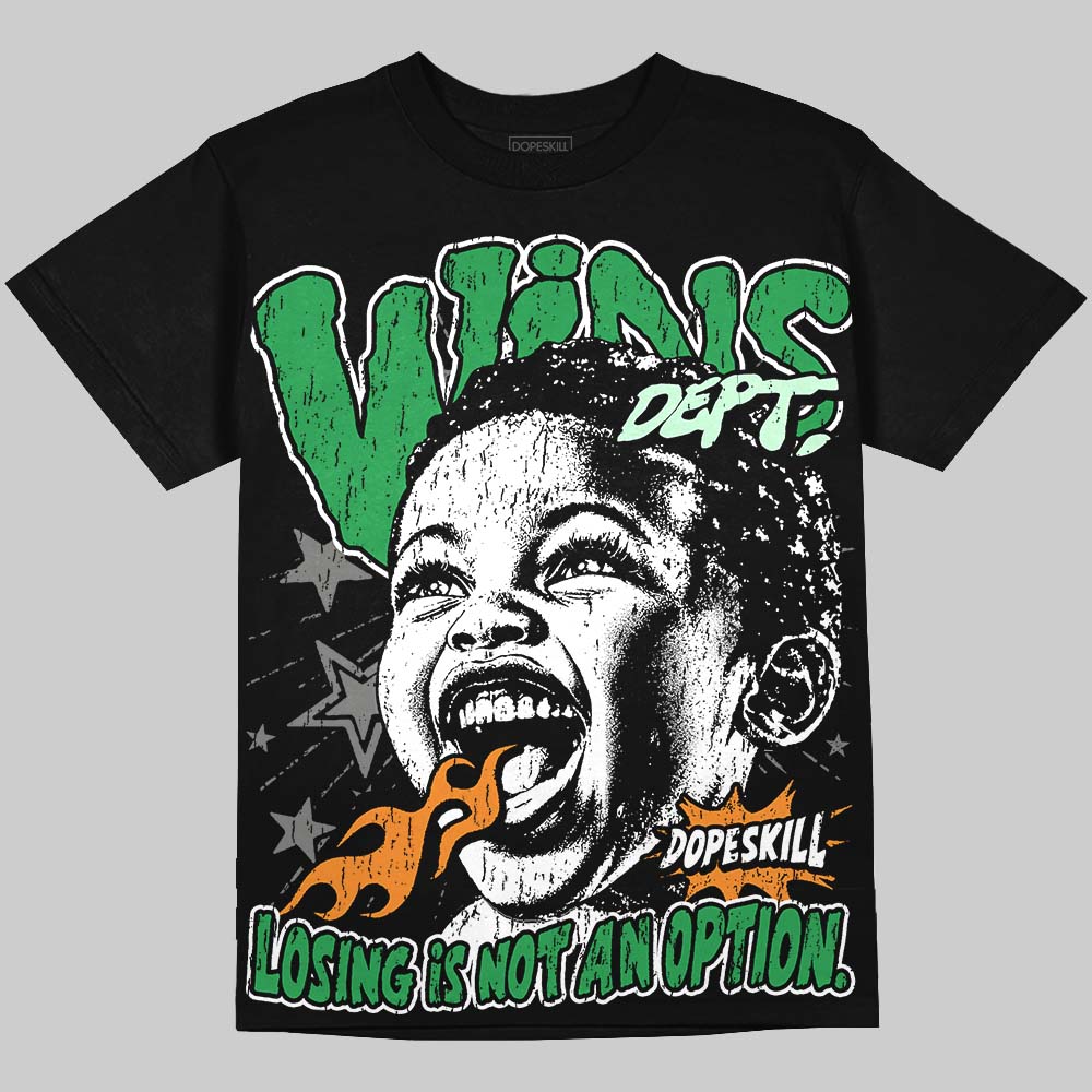 Jordan 11 Green Screen DopeSkill Oversize Print T-Shirt Wins Dept Graphic Streetwear - Black