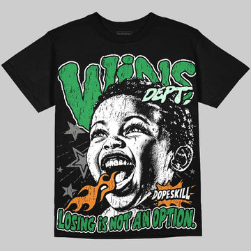 Jordan 11 Green Screen DopeSkill Oversize Print T-Shirt Wins Dept Graphic Streetwear - Black