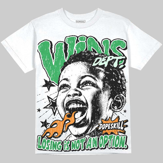 Jordan 11 Green Screen DopeSkill Oversize Print T-Shirt Wins Dept Graphic Streetwear - White 