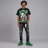 Green Screen 11s DopeSkill Oversize Print T-Shirt Wins Dept Graphic