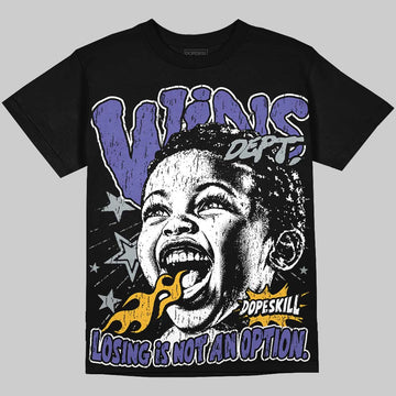 Jordan 4 Lakers DopeSkill Oversize Print T-Shirt Wins Dept Graphic Streetwear - Black