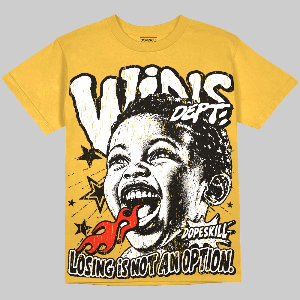Jordan 4 Thunder DopeSkill Oversize Print T-Shirt Wins Dept Graphic Streetwear - Mustard 
