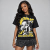 Black Tour Yellow AJ 4 Thunder DopeSkill Oversize Print T-Shirt Wins Dept Graphic