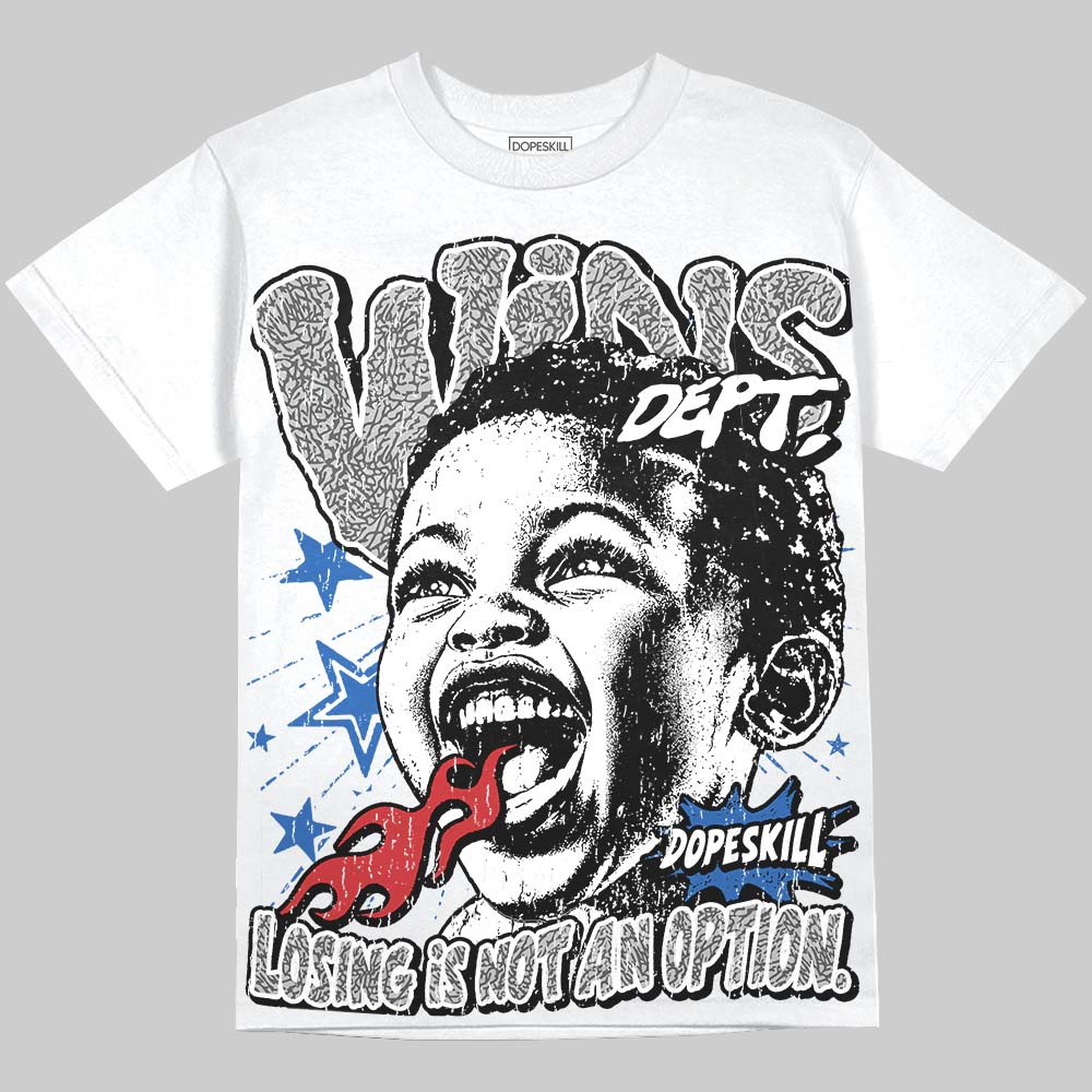 Jordan 3 True Blue DopeSkill Oversize Print T-Shirt Wins Dept Graphic Streetwear - White