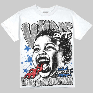 Jordan 3 True Blue DopeSkill Oversize Print T-Shirt Wins Dept Graphic Streetwear - White