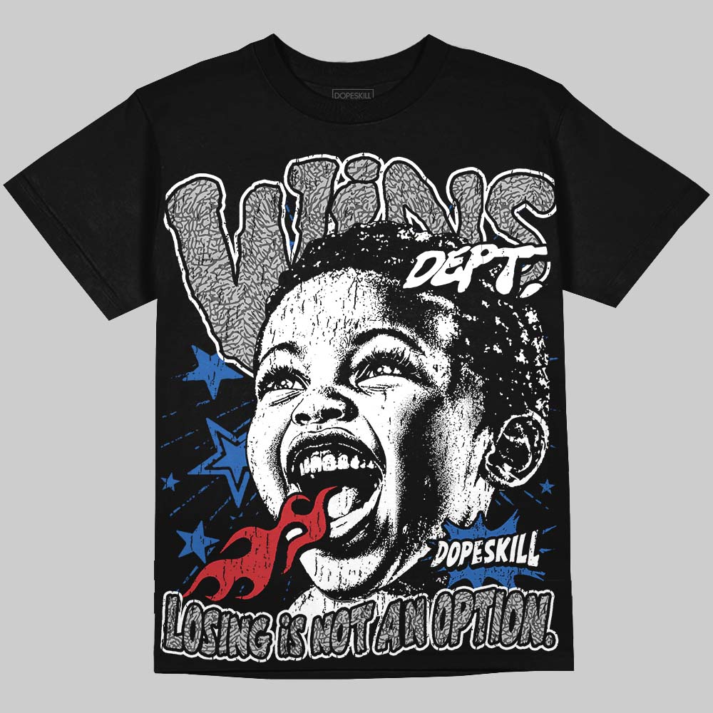 Jordan 3 True Blue DopeSkill Oversize Print T-Shirt Wins Dept Graphic Streetwear - Black