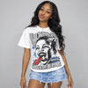 True Blue 3s DopeSkill Oversize Print T-Shirt Wins Dept Graphic