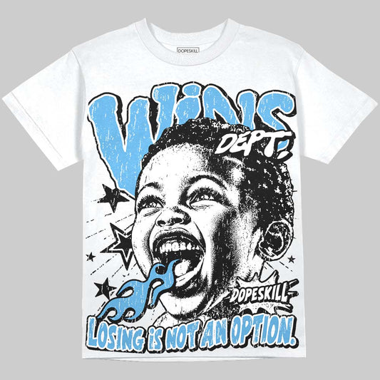 Jordan 14 University Blue DopeSkill Oversize Print T-Shirt Wins Dept Graphic Streetwear - White