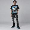 University Blue 14s DopeSkill Oversize Print T-Shirt Wins Dept Graphic