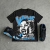 University Blue 14s DopeSkill Oversize Print T-Shirt Wins Dept Graphic