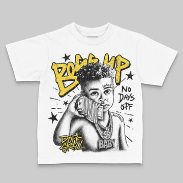 Jordan 4 Tour Yellow DopeSkill Toddler Kids T-shirt Boss Up Graphic Streetwear  White