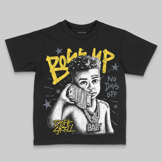 Jordan 4 Tour Yellow DopeSkill Toddler Kids T-shirt Boss Up Graphic Streetwear - Black
