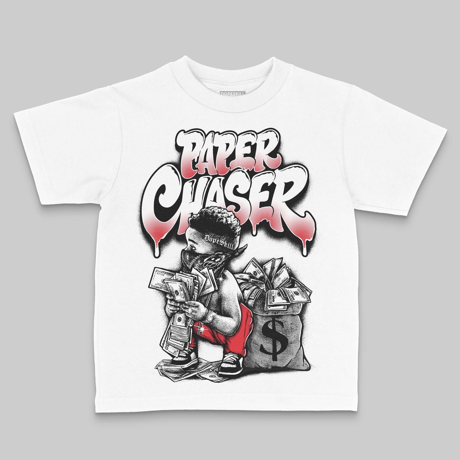 Jordan 9 Space Jam DopeSkill Toddler Kids T-shirt Paper Chaser Boy Graphic Streetwear - White 