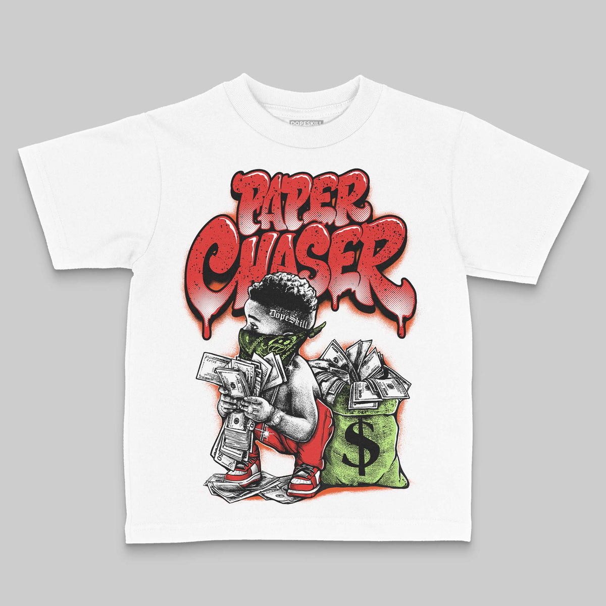 Jordan 5 Retro OG "Halloween" DopeSkill Toddler Kids T-shirt Paper Chaser Boy Graphic Streetwear - White