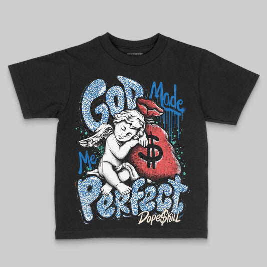 Jordan 3 Chalk DopeSkill Toddler Kids T-shirt God Made Me Perfect Graphic Streetwear - Black