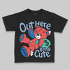 Jordan 3 Chalk DopeSkill Toddler Kids T-shirt Out Here Being Cute Graphic Streetwear - Black