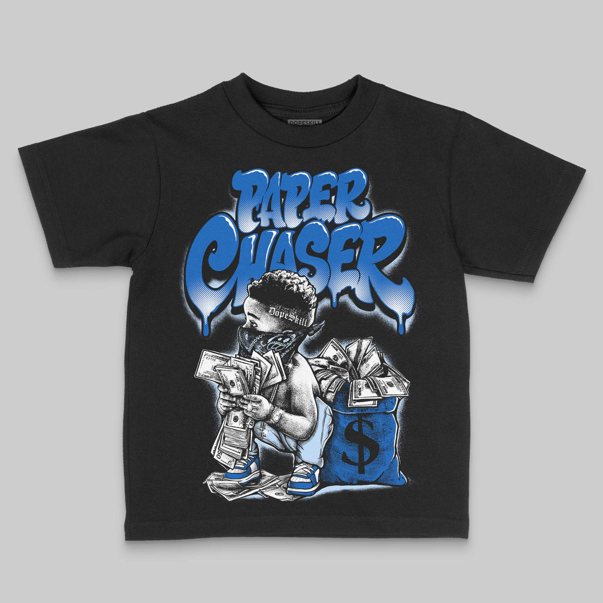 Jordan 11 "Space Jam" (2026) DopeSkill Toddler Kids T-Shirt Paper Chaser Boy Graphic Streetwear  - Black