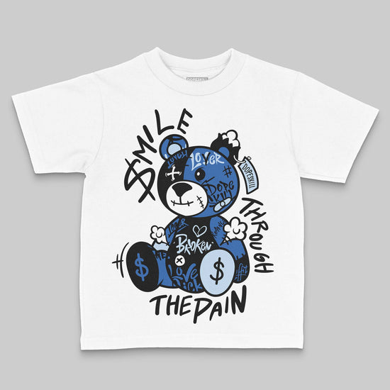 Jordan 11 "Space Jam" (2026) DopeSkill Toddler Kids T-Shirt Smile Through The Pain Graphic Streetwear  -White 
