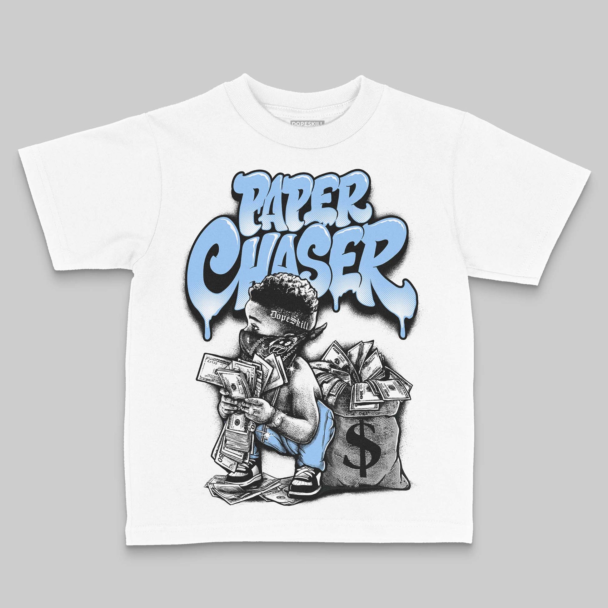 Jordan 6 Oreo DopeSkill Toddler Kids T-shirt Paper Chaser Boy Graphic Streetwear - White