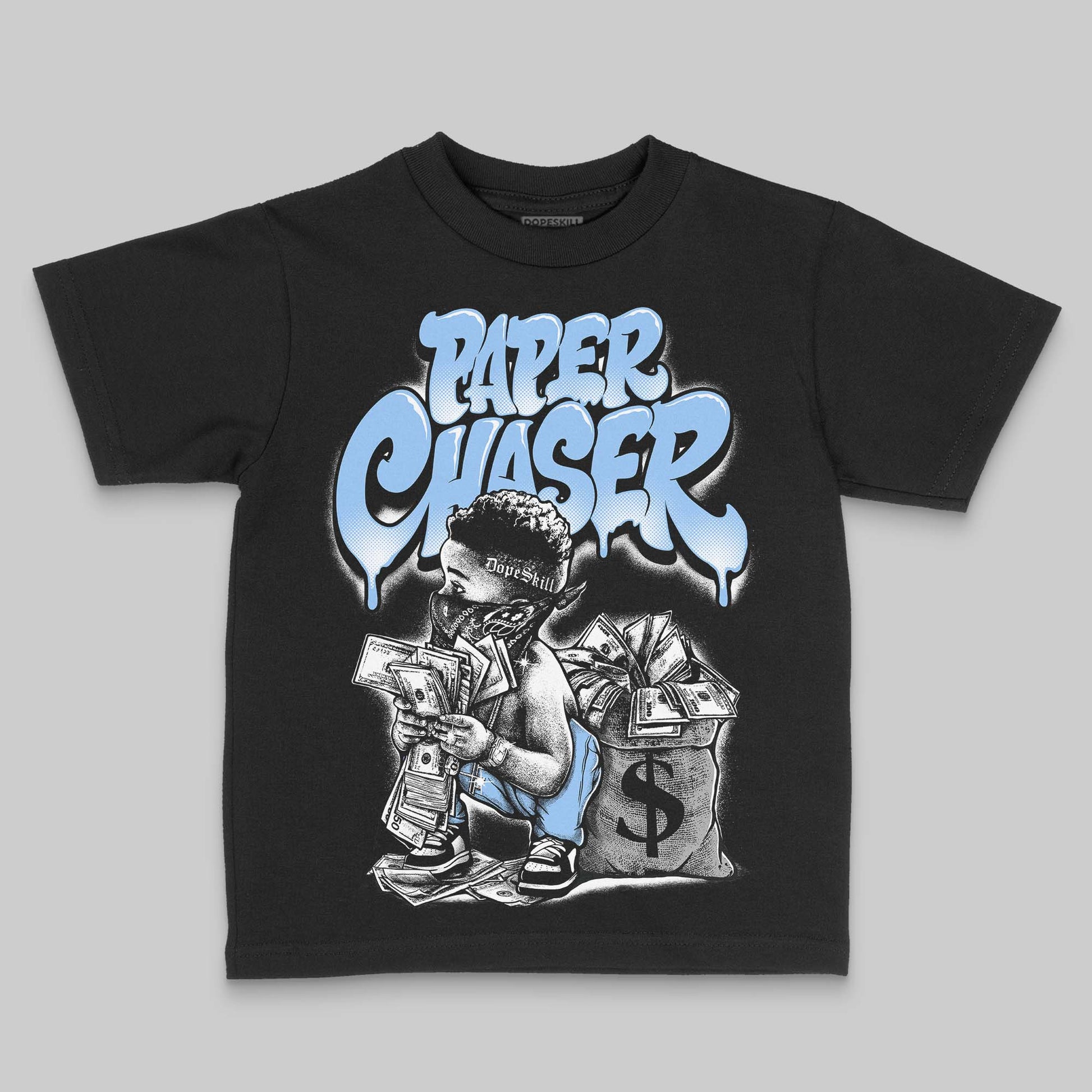 Jordan 6 Oreo DopeSkill Toddler Kids T-shirt Paper Chaser Boy Graphic Streetwear - Black