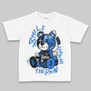 Jordan 1 High OG “Royal” DopeSkill Toddler Kids T-shirt Smile Through The Pain Graphic Streetwear - WHite 