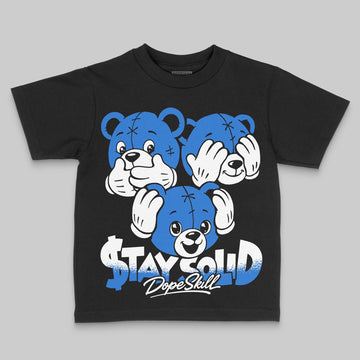 Jordan 1 High OG “Royal” DopeSkill Toddler Kids T-shirt Stay Solid Graphic Streetwear - Black