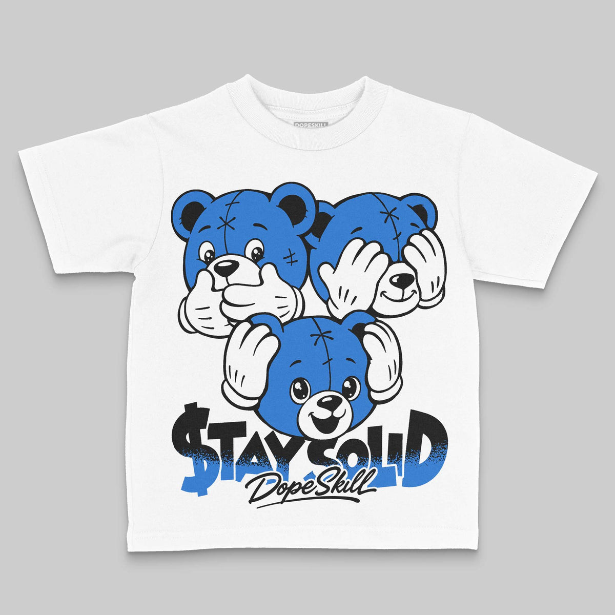 Jordan 1 High OG “Royal” DopeSkill Toddler Kids T-shirt Stay Solid Graphic Streetwear - White
