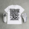 White Metallic 5s DopeSkill T-Shirt Distorted Realms Graphic