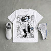 White Metallic 5s DopeSkill T-Shirt Built Different Graphic