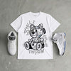 White Metallic 5s DopeSkill T-Shirt Smile Through The Pain Graphic