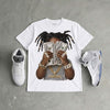 White Metallic 5s DopeSkill T-Shirt Rich Youth Graphic