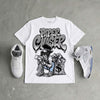 White Metallic 5s DopeSkill T-Shirt Paper Chaser Boy Graphic