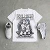 White Metallic 5s DopeSkill T-Shirt Real Lover Graphic