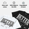 White Metallic 5s DopeSkill T-Shirt Better Myself Graphic