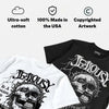 White Metallic 5s DopeSkill T-Shirt Jealousy Graphic