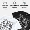 White Metallic 5s DopeSkill T-Shirt Broken Bones Graphic