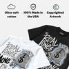 White Metallic 5s DopeSkill T-Shirt Real Ones Move In Silence Graphic