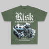 Green Oversize Print Risk Is Better Than Regret DopeSkill Graphic Premium T-shirt Streetwear - Moss