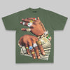 Prosperous Hands' Oversize Print DopeSkill T-shirt Streetwear - Moss