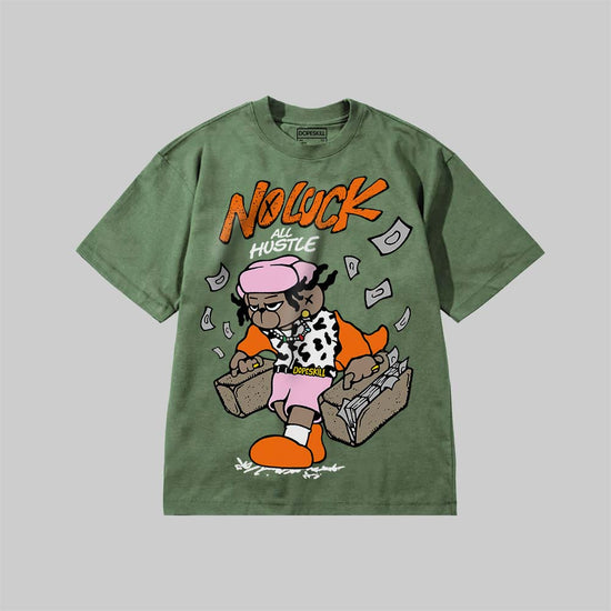 No Luck, All Hustle DopeSkill Premium T-shirt Streetwear - Moss