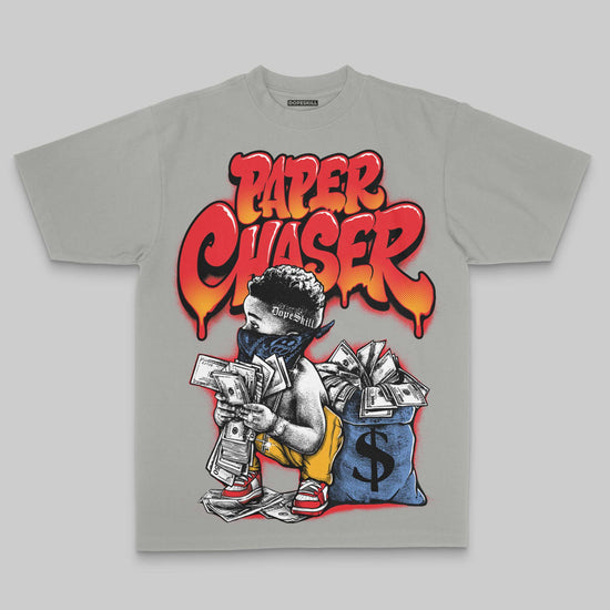Paper Chaser Boy Oversize Print DopeSkill T-shirt Streetwear - Grey