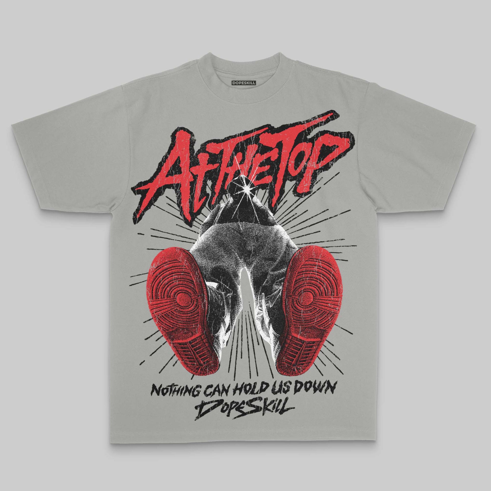 Grey Oversize Print Nothing Can Hold US Down DopeSkill Graphic Premium T-shirt Streetwear - Grey