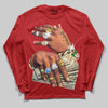 'Prosperous Hands' DopeSkill Graphic Long Sleeve T-Shirt Streetwear - Red