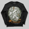 Olive Sneakers DopeSkill Long Sleeve T-Shirt Money Longer Graphic Streetwear - Black