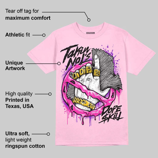 Pink Collection DopeSkill Pink T-shirt Takin No L's Graphic